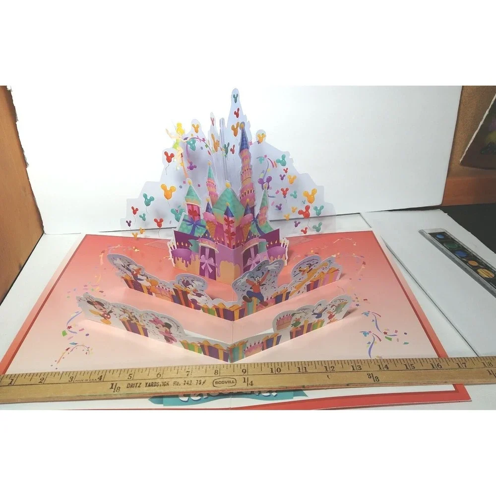Vintage 3-D Pop Up Card / Decoration-Disney's Tinkerbell Pop Up Castle